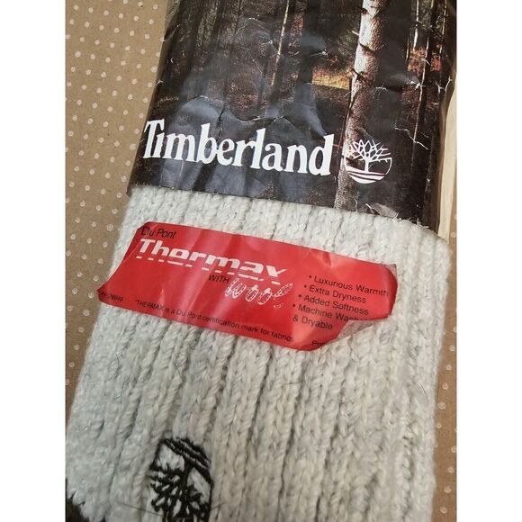 Vintage TIMBERLAND Du Pont Thermax Wool Blend MEN'S SOCKS SIZE 10-13 Rare - Picture 2 of 9